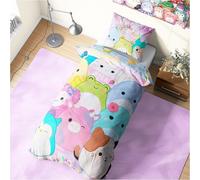 Get Trend Squishmallows Copripiumino Singolo Reversibile 135x200 cm e Federe Cuscini Set Letto Bambini e Adolescenti, Accessori Camera da Letto (Multi Squishmallows, Singolo)