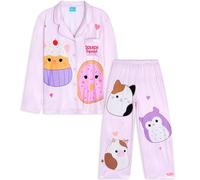 Get Trend Squishmallows Pyjama Set for Girls & Teens 5-14 Anni, Soft Pjs with Long Sleeved Top, Loungewear Gifts for Girls (9-10 Anni, Multi Squishmallows)