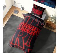 Get Trend Stranger Things Copripiumino Singolo Reversibile 135x200 cm e Federe Cuscini Set Letto Bambini e Adolescenti, Accessori Camera da Letto (Multi Stranger Things, Singolo)