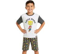 Get Trend Super Mario Pigiama Bambino e Ragazzo 5-14 Anni, Pigiama Corto Estivo 2 Pezzi con T-Shirt e Shorts, Regalo Bambino (9-10 Anni, Multi Mario)