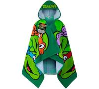 Get Trend Teenage Mutant Ninja Turtles Asciugamani Bagno Telo Mare con Cappuccio Bambini Asciugamano Cotone (Verde Teenage Mutant Ninja Turtles, 2-6 Anni)