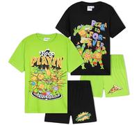 Get Trend Teenage Mutant Ninja Turtles Pigiama Bambino Manica Corta Set Pigiami Bambini Estivo 2 Pacco Idee Regalo (7-8 Anni, Multi TMNT, 2)