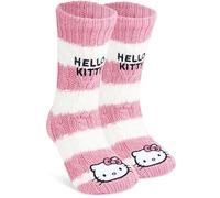 Get Trend The Grinch Calze Pantofole Donna e Adolescenti, Soffice Calzini Pile Antiscivolo, Accogliente Calze Calde, Regali per Lei (35/41 EU, Rosa/Bianco Hello Kitty)