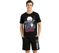 Get Trend Tokyo Ghoul Pigiama Uomo Cotone, Due Pezzi Maglietta a Maniche Corte e Pantaloncini, Abbigliamento da Casa, Estate Regalo Uomo (XS, Grigio Tokyo Ghoul)