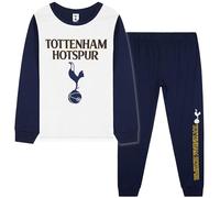 Get Trend Tottenham Hotspur Pigiama Bambino 7-14 Anni, 2 Pz Set Pigiami Invernali Morbido Calcio Lungo Abbigliamento da Casa, Regalo Ragazzo (7-8 Anni, Marine Blu Tottenham Hotspur)
