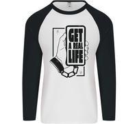 Get Un Vero Life Telefono Addict Asociale Uomo L/S Baseball T-Shirt