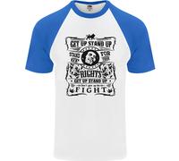 Get Up Stand Up Reggae Music Maglietta Baseball S/S Da Uomo