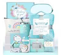 Get Well - Cestino regalo per donne, Thinking of You, pacchetto unico per la cura di sé, set regalo rilassante per spa, regalo di compleanno per donna, festa della mamma, amica, moglie, sorella, blu