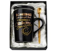 Get Well Soon Gifts for Men - Tazza da caffè con scritta in inglese "Sometimes You Forget That You Should Smile Like Sunshine", regalo di compleanno per uomini che hanno tutto, in ceramica, 396,9 g