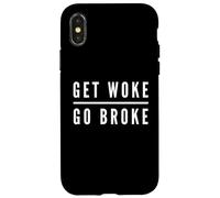 Get Woke Go Broke Anti Woke Free Speech Annulla scherzo culturale Custodia per iPhone X/XS