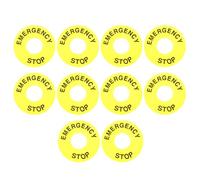 GETAJGHSD 10 pezzi Anelli Arresto Emergenza Gialli Resistenti per Pulsanti di Emergenza Segnale Avviso Sicuro e Sostitutivo