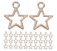 GETAJGHSD 100 Pezzi Ciondoli Stella a Cinque Punte in Lega Vuota per Collane Braccialetti Fai da Te Accessori Gioielli Compatti Leggeri Facili da Usare per Progetti Creativi