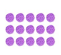 GETAJGHSD 15 Palline Vimini Viola da 5 Cm Resistenti all'Usura per Decorazioni Natalizie e Fai da Te, Perfette per Casa, Ufficio e Feste Creative Semplici