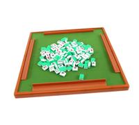 GETAJGHSD 1set Mini Mahjong Portatile Incisione Chiara Giochi Divertenti Per Viaggi e Feste Adatto e Include Accessori Completi Per Esperienza Soddisfacente