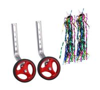 GETAJGHSD 1set Ruote Ausiliarie per Bicicletta Stabilizzatori per Bici Ragazzi e Ragazze con Nastro Accessori Resistenti e Facili da Montare per Prime Lezioni di Stabilità Colore Casuale