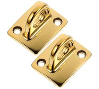 GETAJGHSD 2 Ganci Metallici per Montaggio a Parete, Ganci per Corda di Protezione da Folla in Zinco, Design Compatto Oro 50x40 Mm, per Uso Domestico e Commerciale