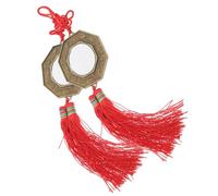 GETAJGHSD 2 pezzi Specchio Feng Shui Bagua Tradizionale Specchio da Parete con Elementi Tai Chi e Nodi Cinesi Decorazione Antica per Ingresso e Soggiorno Simbolo di Fortuna e Protezione