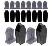 GETAJGHSD 20 Pezzi Miniature Lapidi in Resina Leggera per Decorazioni Halloween, Adornamento a Forma di Tomba, Pratico e Facile da Spostare per Feste Haunted Houses Colore Colore Casuale