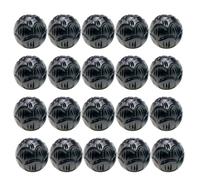 GETAJGHSD 20 Pezzi Perline Rotonde Intagliate in Ebano Nero per Braccialetti e Accessori Rosario Buddha Foro Mini per Filo, per Gioielli Fai da Te e Decorazioni Casa