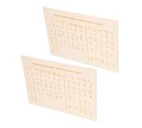 GETAJGHSD 2pezzi Tabellone Educativo Legno Per Braille Punti Rialzati Per Apprendimento e Insegnamento Del Braille Strumento Montessori Multifunzionale Per Lettura e Didattica