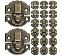 GETAJGHSD 30 Pezzi Chiusura a Scatto per Scatole di Legno Vintage, Gancio a Levetta in Ferro Retrò per Portagioie e Mobili, Ferramenta Decorativa per Cassetti e Cofanetti