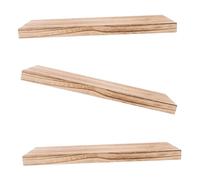 GETAJGHSD 3pezzi Mensola Galleggiante Legno Da Mensole Decorative Per Bagno e Soggiorno Ripiani Legno Paulownia Per Libri e Foto Design Minimalista Facile Da Installare