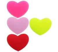 GETAJGHSD 4 Pezzi Ammortizzatore per Racchetta da Tennis in Silicone a Forma di Cuore Facile Installazione e Compatibilità per Allenamento e Partita