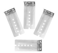 GETAJGHSD 4 Pezzi Staffa di Montaggio Posteriore in Acciaio Laminato a Freddo per Guide per Ripiano Estraibile Elevata Capacità di Carico senza Bave, Accessori per Cassetti e Armadietti