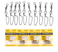 GETAJGHSD 40 Pezzi Moschettoni da Pesca in Acciaio Inossidabile con Girella a Cuscinetto per Pesca in Acqua Salata, Azione Fluida e Cambio Esche Rapido per Bass Fishing e Fast Trolling