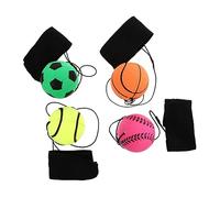 GETAJGHSD 4pezzi Palline Elastiche Da Polso Giocattoli Sportivi Per Ragazzo Ragazza Di Palline Tossabili Diverse Colorazioni Calcio Basket Softball Tennis Per Esercizi e Relax