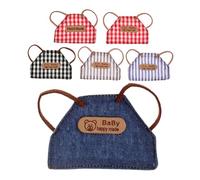 GETAJGHSD 6 Accessori Vintage Per Bambole: Mini Grembiuli in Denim A , Piccole Bambole, Vestiti Per Il Fai Da Te, Giochi Di Ruolo E Collezionismo, Colori Assortiti.