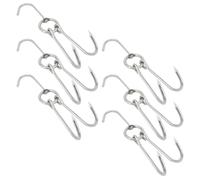 GETAJGHSD 6 Ganci in Acciaio Inox per Carne e Pollame, Ganci Spessi per Arrosti e Pancetta, Accessori da Cucina per Appendere e Lavorare Carne, Uso Versatile per Barbecue e Cucina