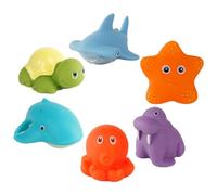 GETAJGHSD 6 Giocattoli da Bagno per Animali Galleggianti con Cambiamento Colore per Bagno Sicuro e Giocattoli Educativi per Sviluppo Motorio e Creatività