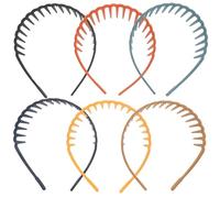 GETAJGHSD 6 Pezzi Fasce per Chioma Bambina in Plastica Opaca Denti per Decorare la Frangia, Comode e Leggere, per Foto e Vita Quotidiana