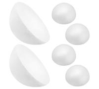 GETAJGHSD 6 Pezzi Mezze Sfere in Polistirolo Bianco per Progetti Creativi e Decorazioni Casa, Leggere e Facili da Modellare per Uso Versatile in Artigianato e Fai da Te