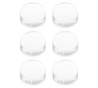 GETAJGHSD 6 Pezzi Testa di Sigillo per Manicure in Silicone Trasparente, Testa di Ricambio per Timbro Unghie, Strumento Pratico per Nail Art DIY Printing