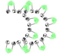 GETAJGHSD 60 Campanelli da Pesca con Clip Allarme Morso di Pesce in Plastico e Rame Alta Sensibilità per Canna da Pesca Adatti a Tutti gli Scenari all Aperto