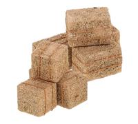 GETAJGHSD 8Pcs Figurine Quadrato Farmhouse Mini In Delle Bambole Pezzi DIY Autumn Scenes Blocco Ornaments Paglia Haystacks Fieno Occidentali Decorativi Decorating Corde Hayrick Balle Model