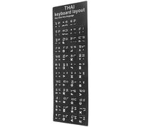 GETAJGHSD Adesivi 2 Fogli in Pvc Nero per Tastiera Tailandese per Computer e Laptop, per Comunicazione Linguistica ed Educazione