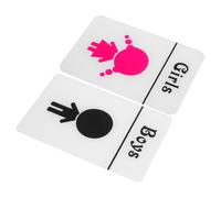 GETAJGHSD Cartelli per Bagno dei Ragazzo Ragazza Autoadesivi 1 Paio Etichette per Camerette e Bagni di Asili Nido Design Vivaci per Ragazzi e Ragazze