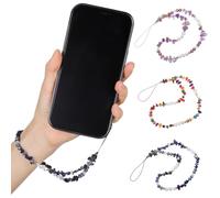 GETAJGHSD Catena Per Telefono Da Donna Perline Colorate 3 Pezzi, Cordino Da Polso Per Cellulare Leggero e Resistente, Ciondolo Porta Chiavi Decorativo Adatto Per Telefoni e Accessori Quotidiani