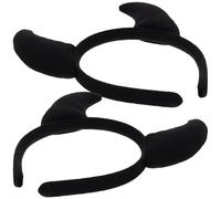 GETAJGHSD Cerchietti Corna da Diavolo 2 Pezzi Accessori per Chioma Neri Decorativi per Feste e Uso Scenico Design Raffinato e Unico