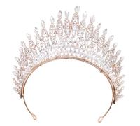 GETAJGHSD Cerchietto Accessorio Chioma Grande Oro in Lega di Zinco per Sposa e Concorsi di Bellezza per Feste e Servizi Fotografici