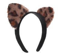GETAJGHSD Cerchietto Design Carino alla Moda Leopardate Orecchie da Gatto Accessorio Costume Versatile e Ben Rifinito in Peluche e Plastica per Party e Festival