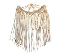 GETAJGHSD Cerchietto Donna Elegante in Lega Color Oro Strass e Pendenti a Nappa, Accessorio Chioma per Feste e Matrimoni Raffinati