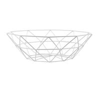 GETAJGHSD Cestino Portaoggetti in Ferro Bianco Piccolo, Vassoio Porta Frutta e Snack Multiuso per Cucina e Soggiorno, Cestello per Lavaggio e Scolo di Frutta e Verdura