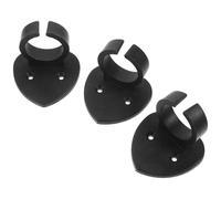 GETAJGHSD Clip Porta Microfono a Cuore in Plastica Nera Adesivo, Set da 3 Pezzi, Supporto per Microfono per Uso in Interviste, Spettacoli e Colloqui Professionali