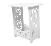 GETAJGHSD Comodino Tavolino da Toeletta Bianco per Camera da Letto Design Minimalista e Funzione Organizzativa per Libri e Oggetti Personali