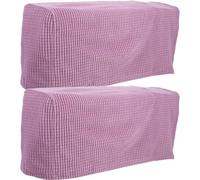 GETAJGHSD Copri Braccioli Elasticizzati per Divani e Poltrone Reclinabili, 2 Pezzi Poliestere Funzione Antiscivolo, per Salotto Viola