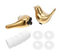 GETAJGHSD Copribulloni per Wc in Plastica e Silicone Oro, Set di 1 Paio Decorativo per Accessori Bagno e Decorazione Bagno Elegante